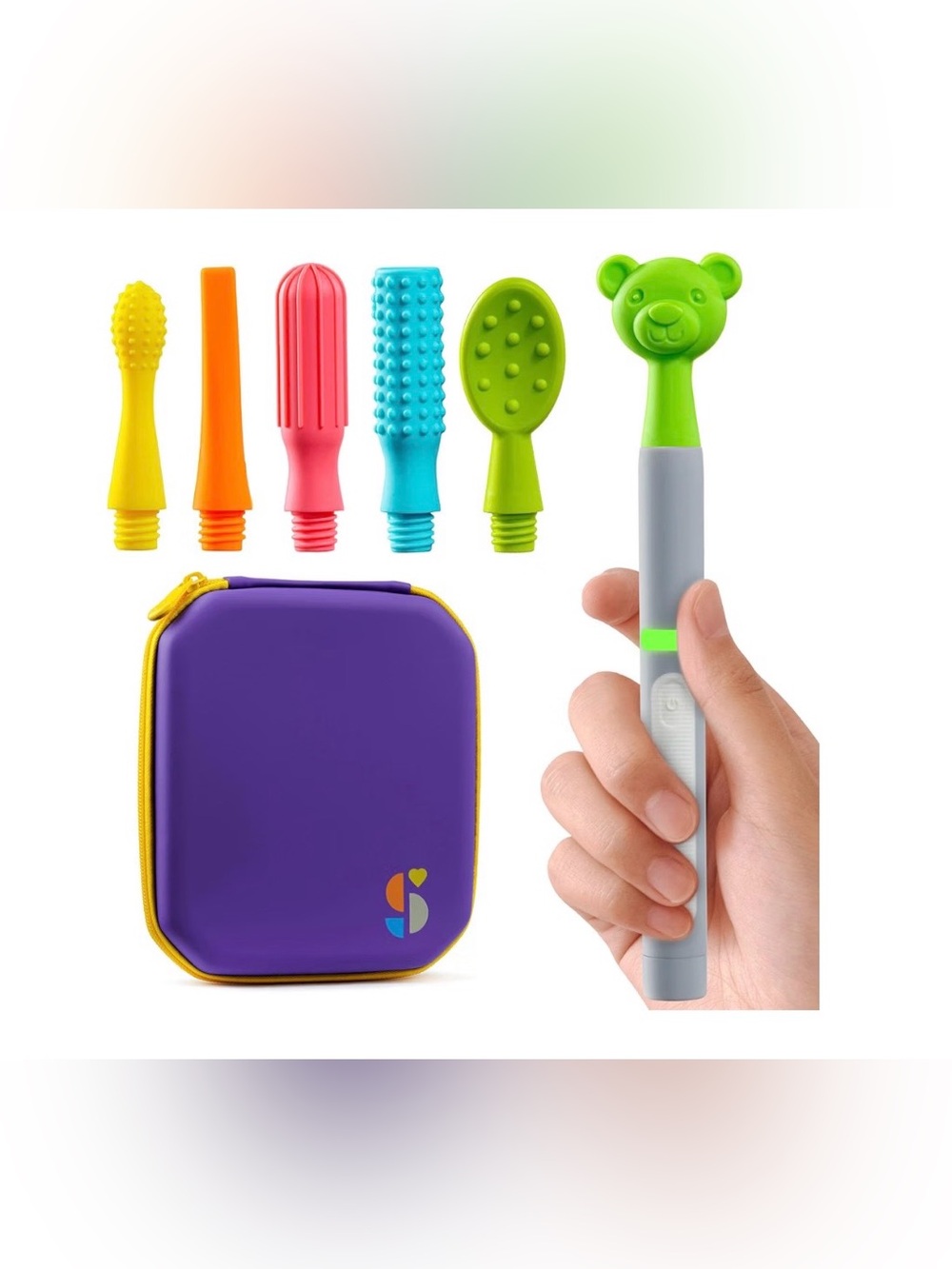 Special Supplies Buzz Buddy Oral Motor Stimulation kit with 6 Soft Textured Inte